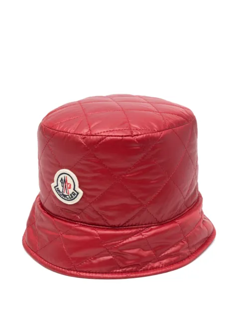 Moncler diamond-quilted bucket hat Red K20933B00027788RA