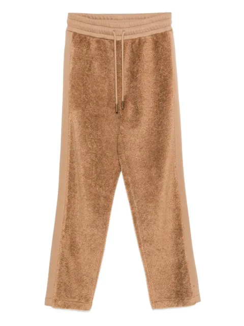 Moncler Teddy panelled track pants Brown K20938H0001389AOF