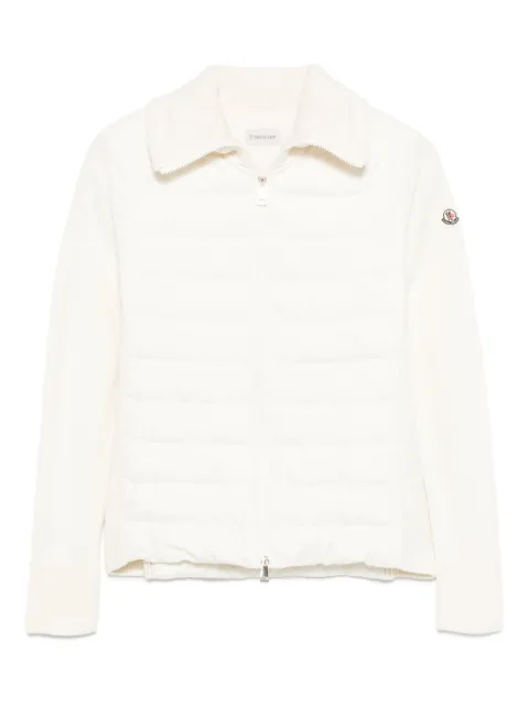Moncler quilted knitted jacket Neutrals L20939B00069M1131