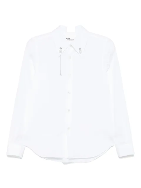Noir Kei Ninomiya bead-embellished shirt White 3OB011