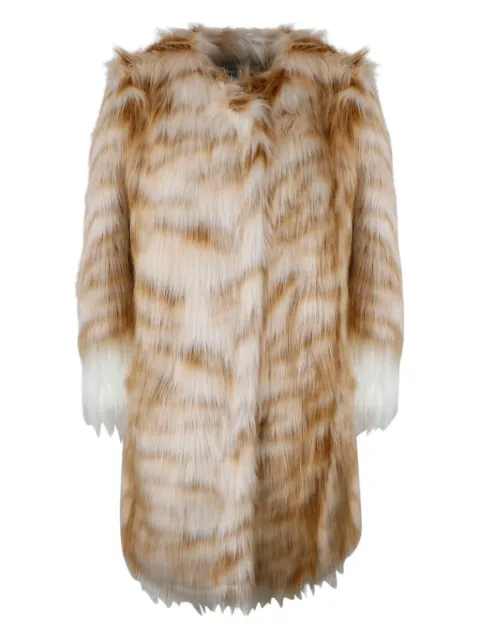 ALABAMA MUSE oversized faux fur coat Brown M802TK