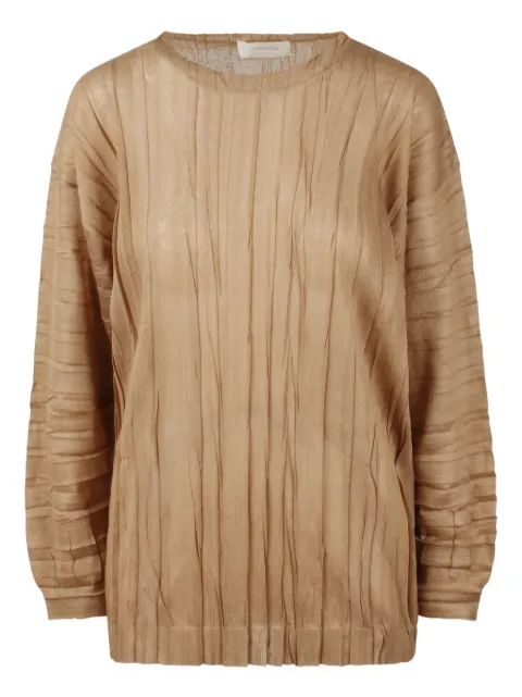 atomo factory crinkled-effect T-shirt Neutrals AI23AFD04