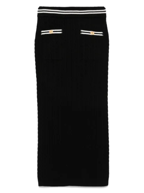 Alessandra Rich cotton midi skirt Black FABX3688K4264