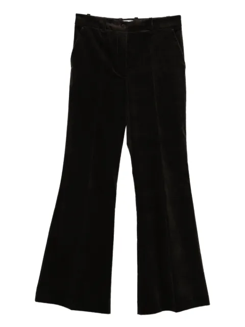 P.A.R.O.S.H. velvet flared trousers Brown CLALUD232479