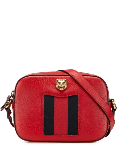 Gucci Pre-Owned 2016-2024 Leather Animalier Web Disco crossbody bag Red 3KV05YBKPBNW6OSU