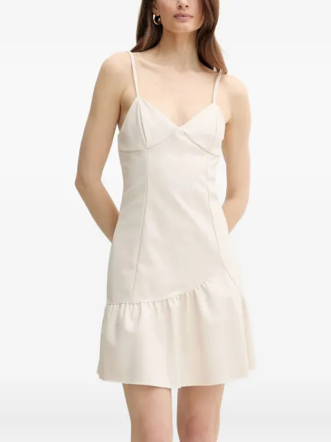 Armani Exchange ruffle-hemmed mini dress Neutrals XW000420AF12807