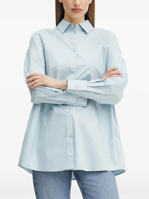 Armani Exchange logo-plaque shirt Blue XW000455AF12812