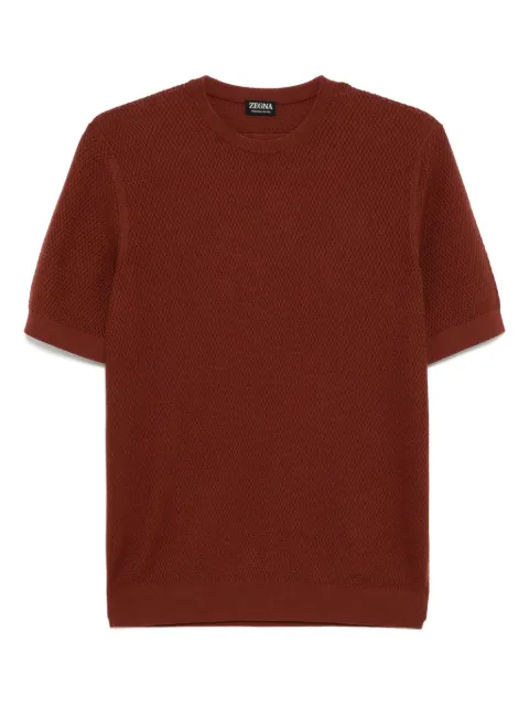 Zegna cotton T-shirt Brown RUFC25A9C10D09001