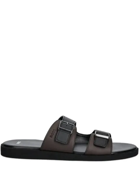 BOSS buckle-fastening strap sandals Brown 50541765