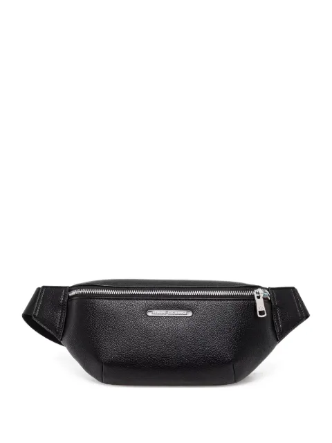 Armani Exchange textured leather belt bag Black XM000848AF12134