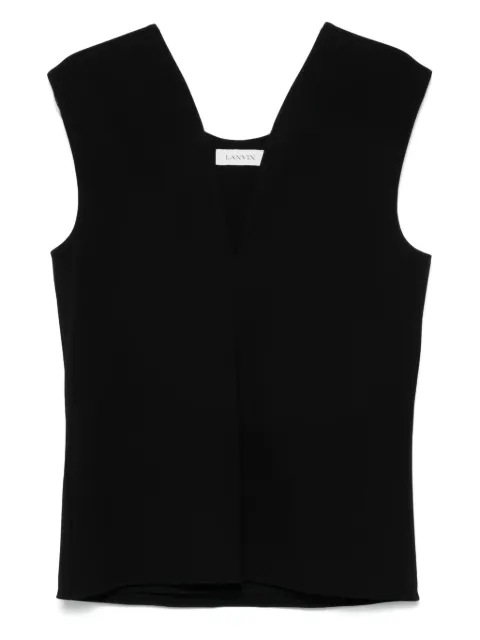 Lanvin deep V-neck top Black RWTO00066109E25