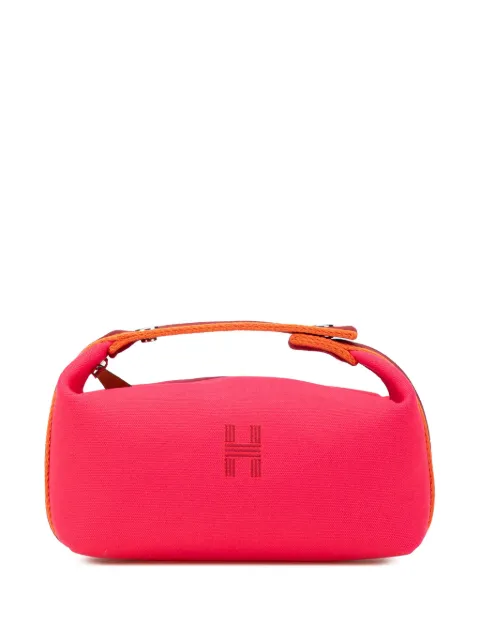 Hermès Pre-Owned 2020-2024 Small Toile Bride A Brac vanity bag Pink XO4PDQ9QCFQBLDD0