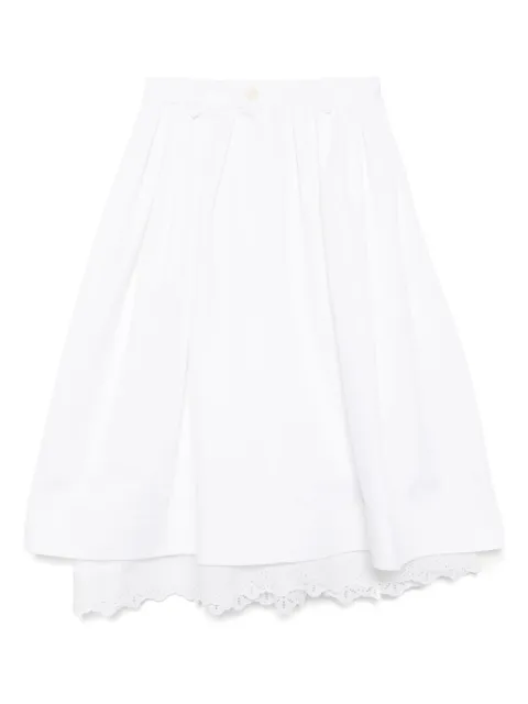 Dice Kayek cotton midi skirt White SS25J410
