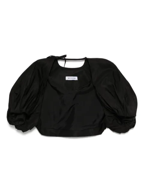 Dice Kayek bow-detail cape Black SS25V516