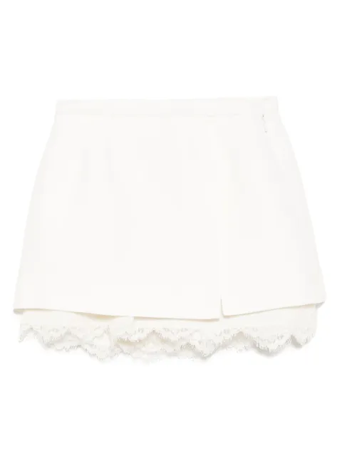 Dice Kayek layered details shorts Neutrals SS25J412