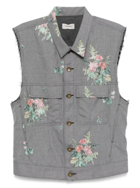 Bed J.W. Ford floral-pattern vest Grey 25SSBVT02