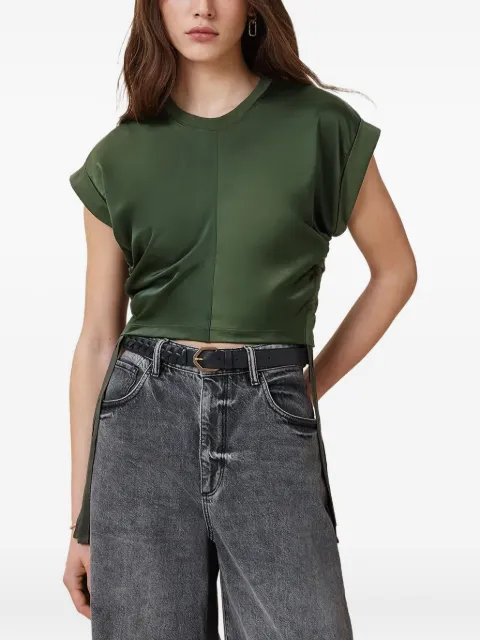 AllSaints Mira side-tie short-sleeve top Green W054JC