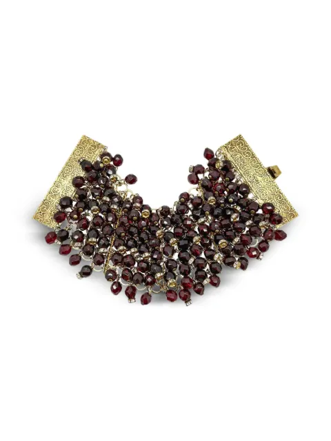 Jennifer Gibson Jewellery 1940s Ruby Droplet cuff bracelet Gold JGJRUBYCUFF