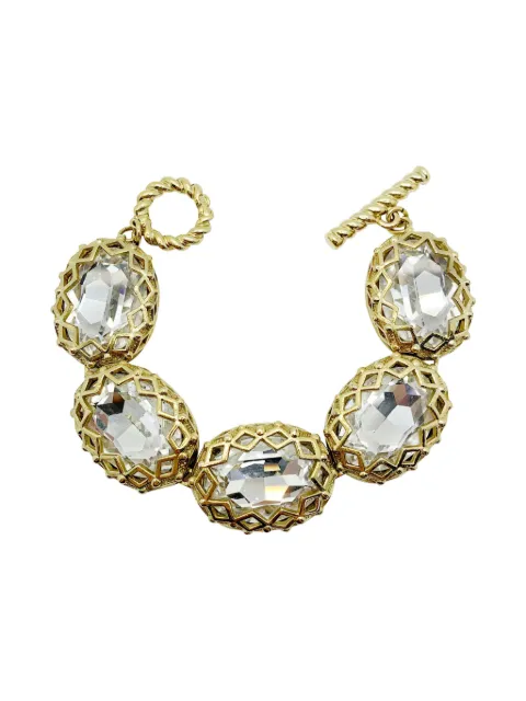 Christian Dior Pre-Owned 1980s crystal bracelet Brown DIORCRYSBLT