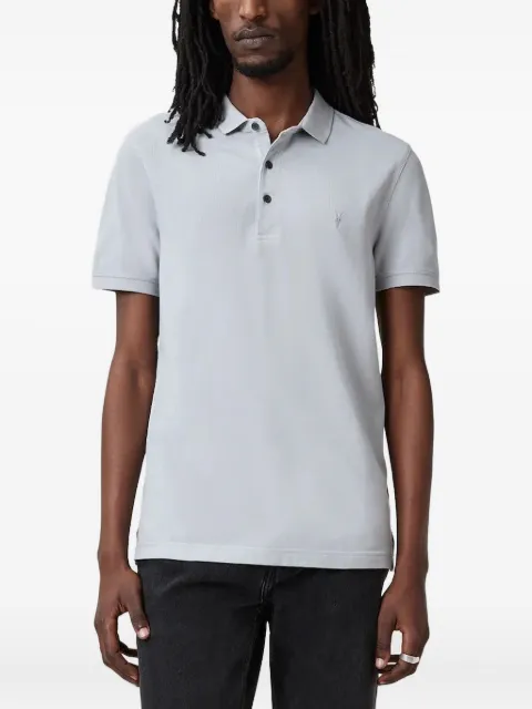 AllSaints embroidered-logo polo shirt Blue M076PB