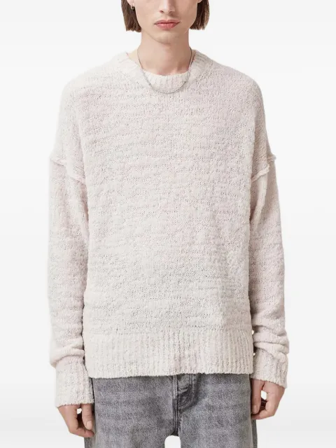 AllSaints frayed-detail jumper White M028KC