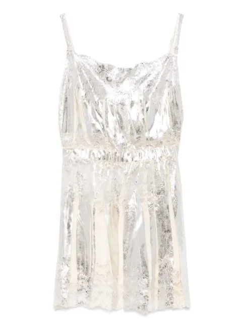 Rabanne metallic-finish top Neutrals 25ECTO077PO0336
