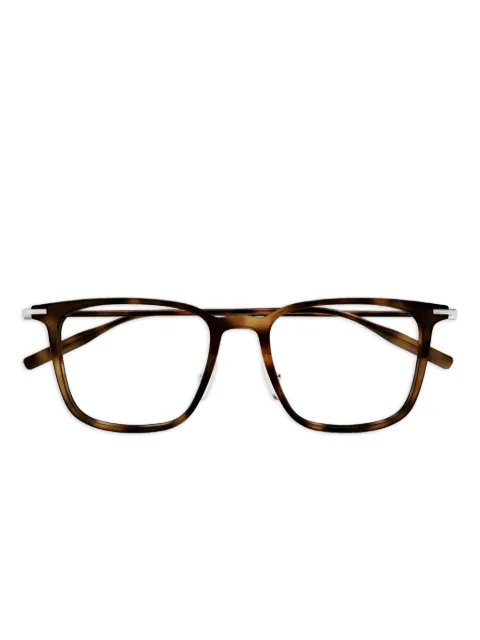 MONT BLANC EYEWEAR tortoiseshell square-frame glasses Brown MB0354O004