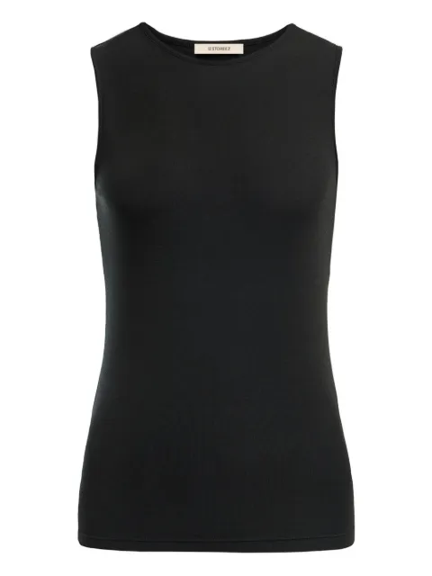 12 STOREEZ sleeveless tank top Black 126968