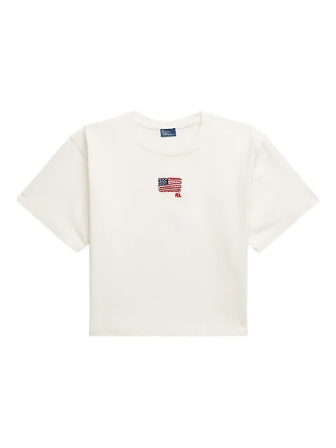 Polo Ralph Lauren flag-embroidered t-shirt White 211973129001