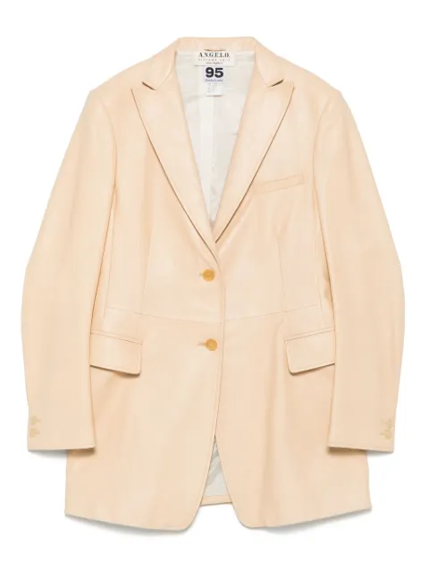 A.N.G.E.L.O. Vintage Cult 2000s pre-owned leather blazer Neutrals AN490PG