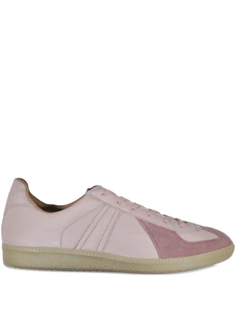 Reproduction of Found German Military suede panelled low-top sneakers Pink 468120251