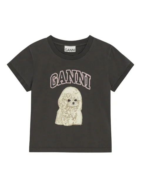 GANNI black poodle baby fit T-shirt Black T4239