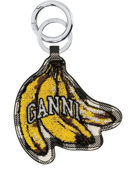 GANNI logo keyring Black A6812