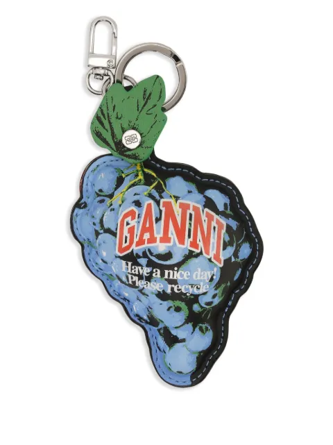 GANNI logo keyring Blue A6808
