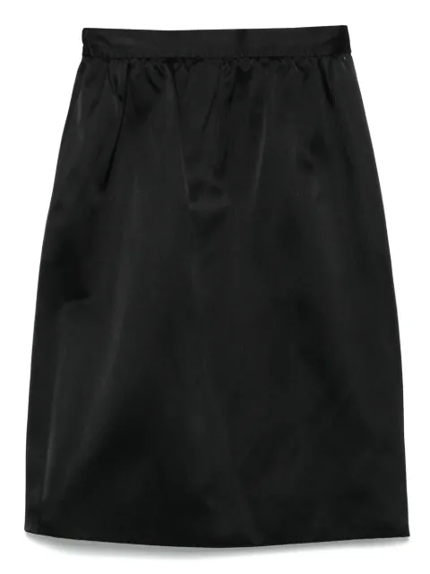 Saint Laurent Pre-Owned 1970s duchess-satin midi skirt Black SL600PC