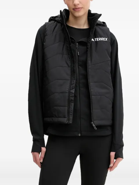 adidas quilted hooded vest Black JD8420