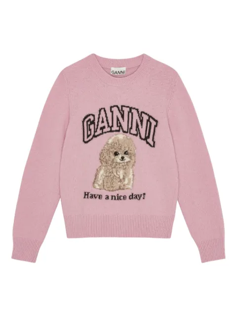 GANNI pink poodle sweater Pink K2499
