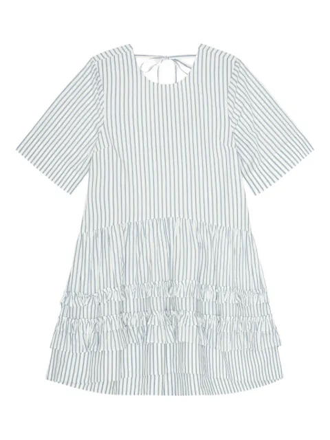 GANNI striped dress White W0609