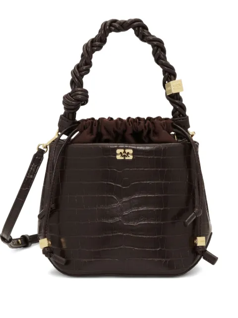 GANNI Bou bucket bag Brown A6697