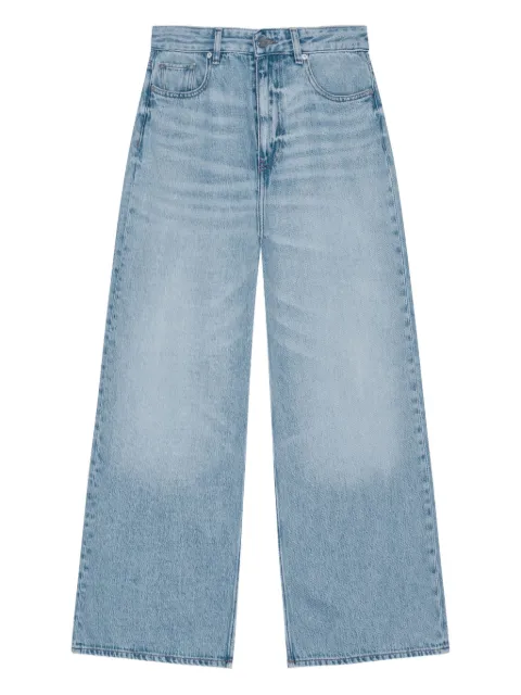 GANNI whiskering-effect jeans Blue J1743