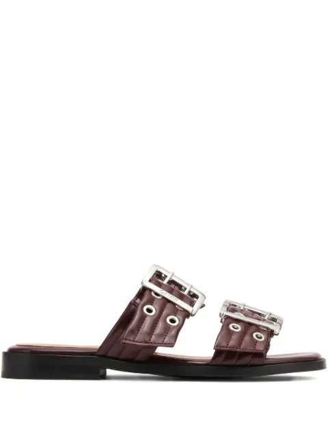 GANNI leather sandals Red S3033