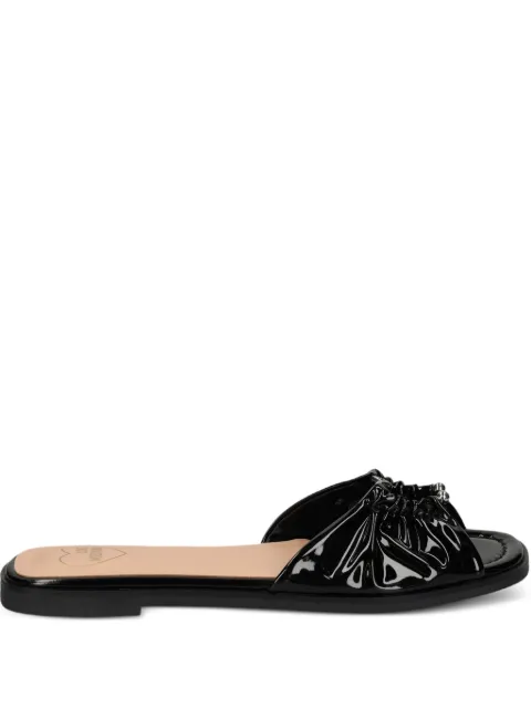 Love Moschino gathered-detail sandals Black JA28142G0M