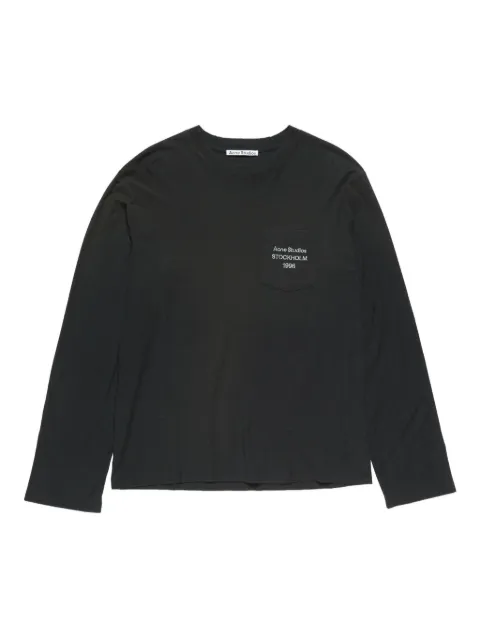 Acne Studios pocket long-sleeved T-shirt Black CL0415