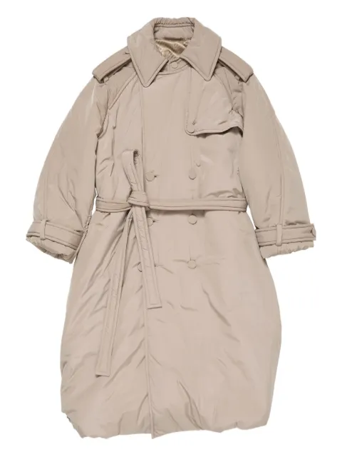 Acne Studios Technical belted-padded trench coat Neutrals B90854
