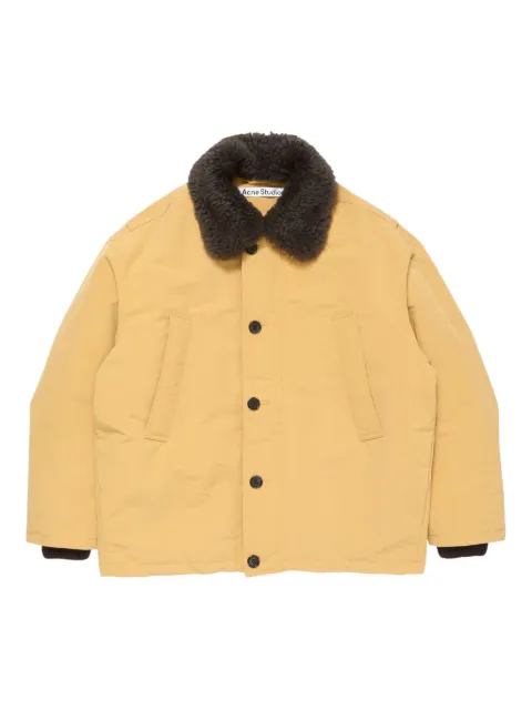 Acne Studios shearling-collar bomber jacket Yellow B90827