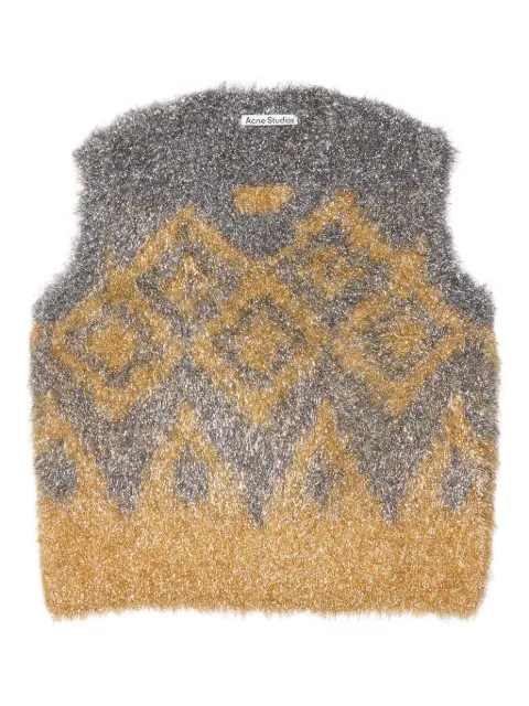 Acne Studios geometric-pattern vest Grey A60631