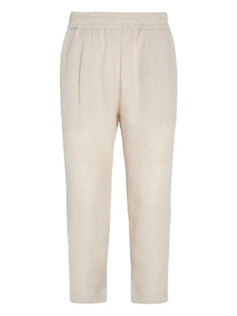 Family First elasticated-waist trousers White PS2502