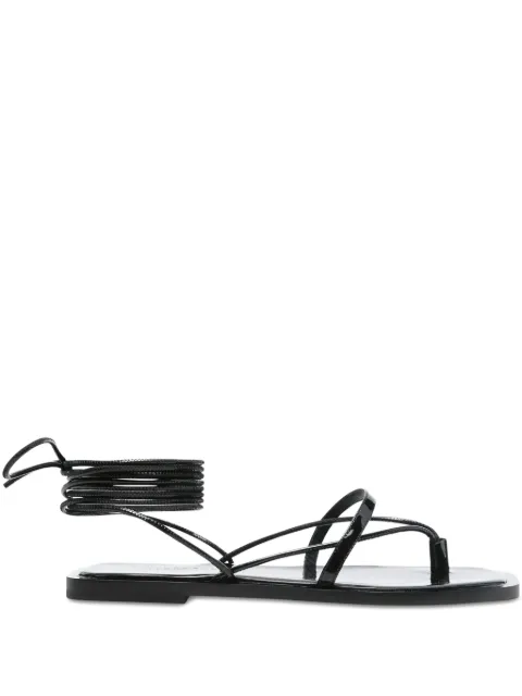 Philosophy Di Lorenzo Serafini patent-finish sandals Black AEF251G32040777
