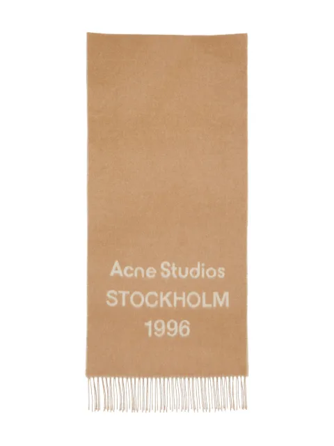 Acne Studios fringed scarf Brown CA0398
