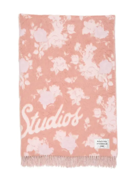 Acne Studios logo-detail scarf Pink CA0396
